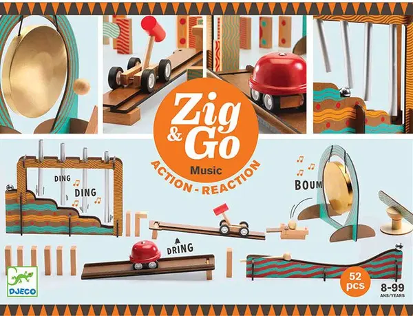 Set de constructie Djeco Zig & Go - 52 piese