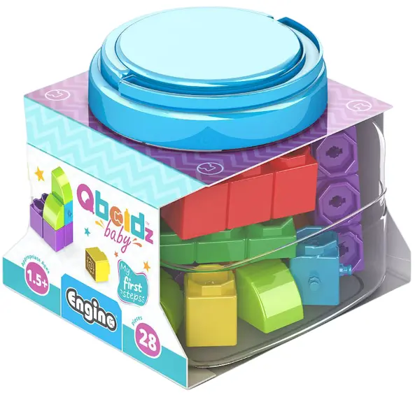 Set de construcție Engino Baby Qboidz - Primii pași, mic