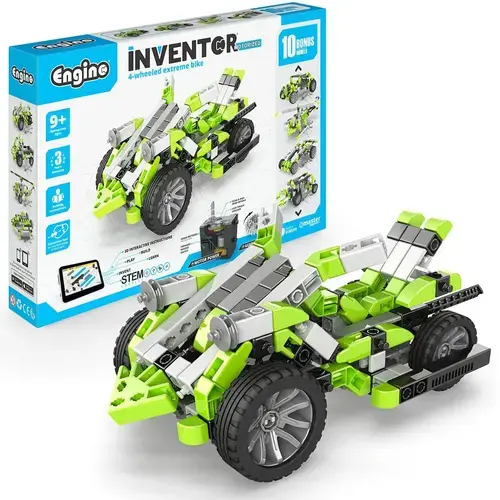 Set de constructie Engino - Inventor Motorized: Motocicleta extrema pe 4 roti