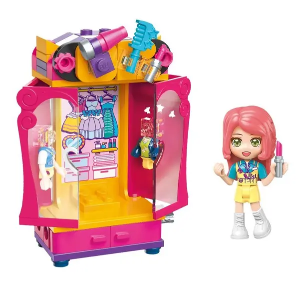 Set de constructie Garderoba cu figurina Qman Magical Stylist