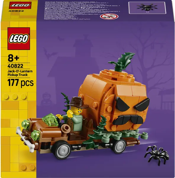 Set de construcție LEGO Iconic – Camionetă cu dovleac luminos (40822)