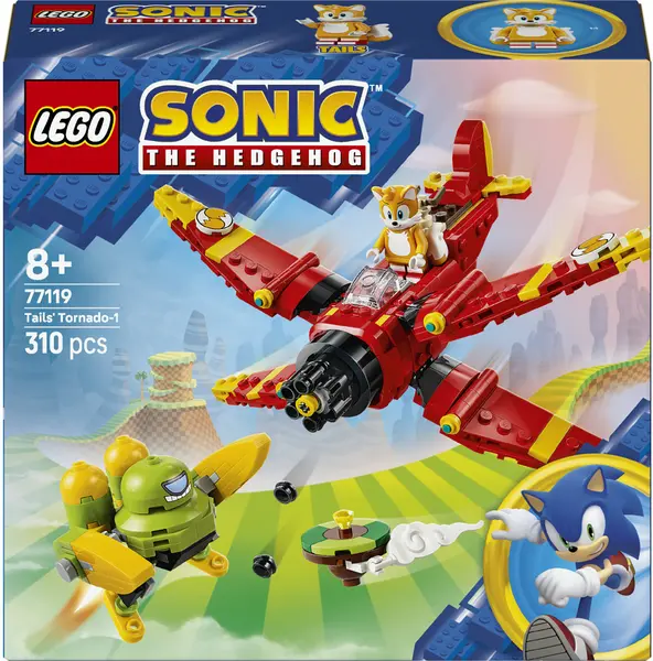 Set de construcție LEGO Sonic – Tornado-1 al lui Tails (77119)