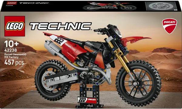 Set de construcție LEGO Technic – Motocicletă Ducati Desmo450 MX Factory (42238)