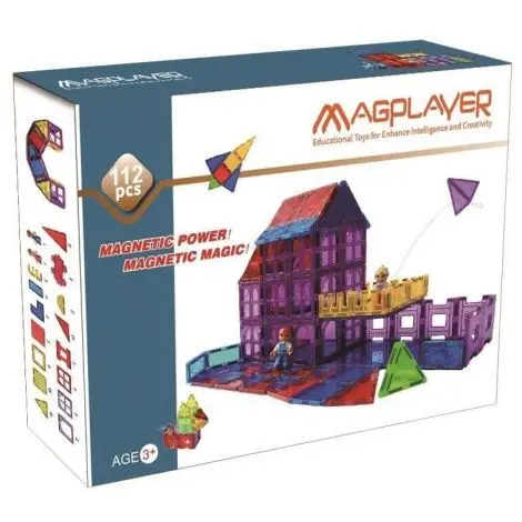 Set de constructie magnetic - 112 piese