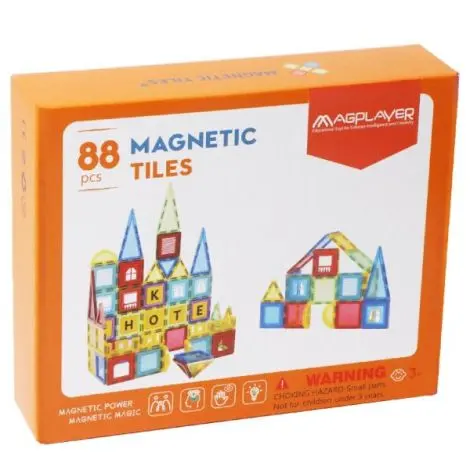 Set de constructie magnetic 3d - 88 piese