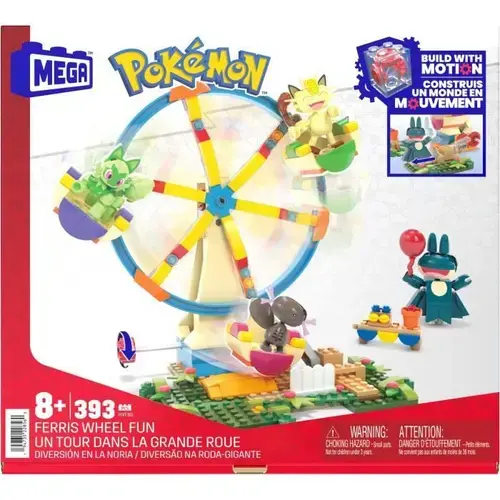 Set de constructie Mega Bloks Pokemon-Box Riesenrad, HXF80