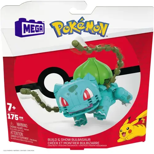Set de constructie Pokemon Mega Construx - Bulbasaur, 175 piese