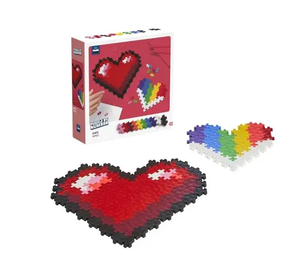 Set de constructie Puzzle pe numere Inimi Plus Plus Constructor 250 piese