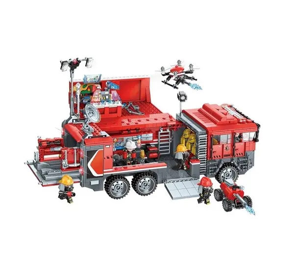 Set de constructie Qman Masina de Pompieri 1431 piese