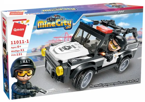 Set de constructie Qman Mine City - Masina de politie