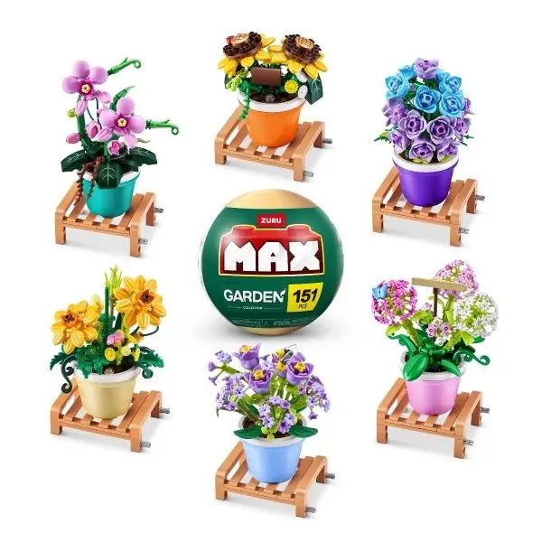 Set de constructie Zuru Max Flori de gradina in ghiveci diverse modele