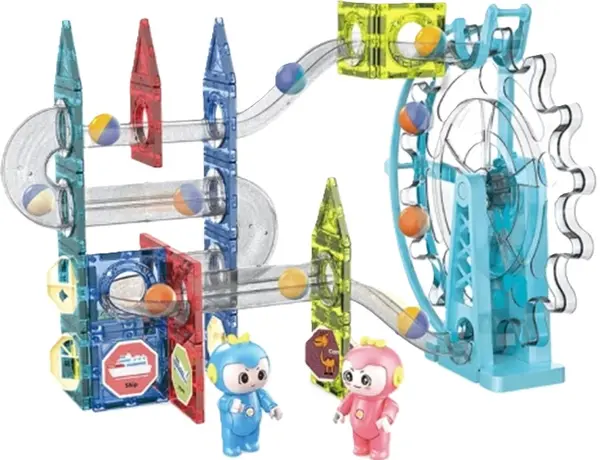 Set de constructii magnetice pentru copii Sonne - Otis, cu sunet, 73 de piese