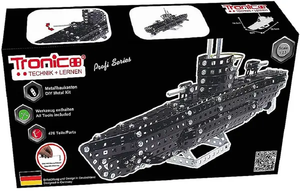 Set de construit metalic Tronico Profi - Submarin