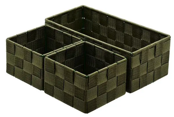 Set de coșuri Estia - Olive, 3 buc, verde măsliniu