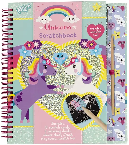 Set de creație Totum - Scratchbook, Unicorn