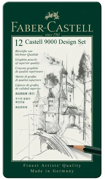 Set de creioane Faber-Castell 9000 - 12 culori