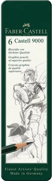 Set de creioane Faber-Castell 9000 - 6 bucăți