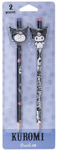 Set de creioane grafit cu radieră Cool Pack Kuromi 2 - HB, 2 bucăți