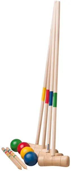 Set de croquet Woodyland - Din lemn, pentru 4 jucători