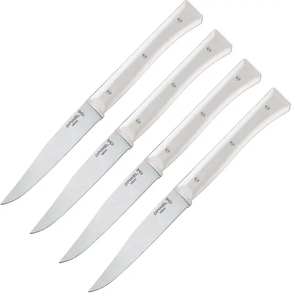 Set de cuțite Opinel Facette - Alb, 4 buc