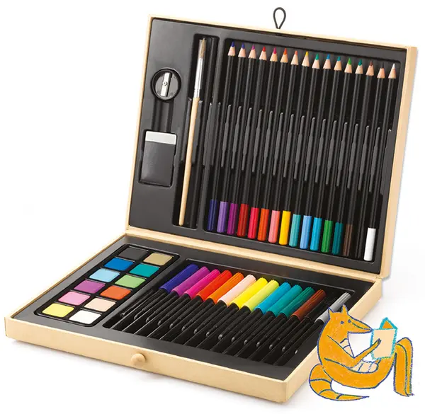 Set de desen Djeco - Color Box, 45 de piese