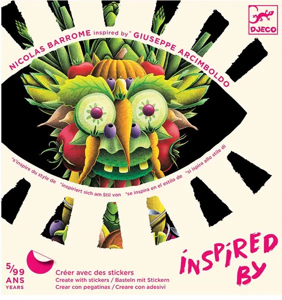 Set de desenat Djeco - Inspira-te din Giuseppe Arcimboldo