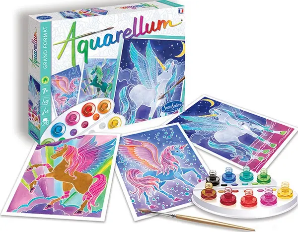 Set de desenat Sentosphere Aquarellum - Pegas, de format mare