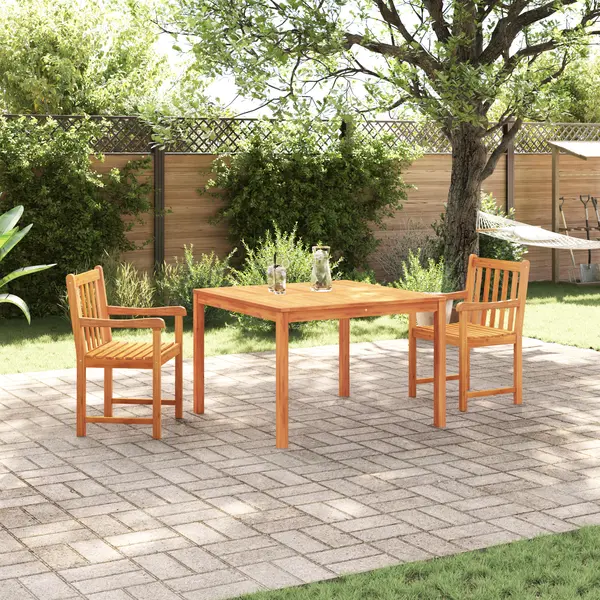 Set de dining pentru gradina Gossi 3 piese din lemn masiv de acacia
