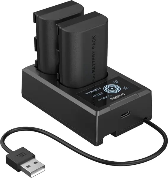 Set de două baterii și încărcător SmallRig - LP-E6P