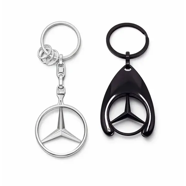 Set de doua brelocuri de chei DEPOX , editie de colectie, metal, argintiu negru