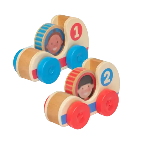 Set de doua masinute din lemn colectia GO TOTs