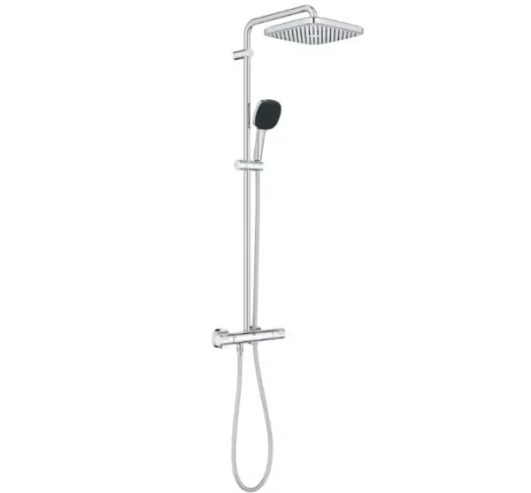 Set de dus cu termostat cu 2 jeturi, crom lucios, Grohe Vitalio Comfort