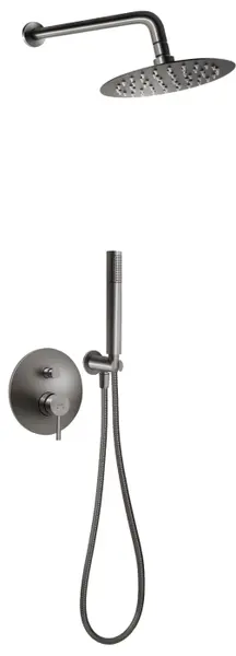 Set de dus incastrat cu 2 functii, gri metalizat, Ferro Ciriculus