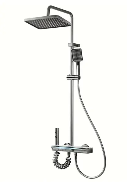 Set de dus smart iHunt MZ110GR, Display LED, afisaj digital, 4 moduri de curgere, ajustabil