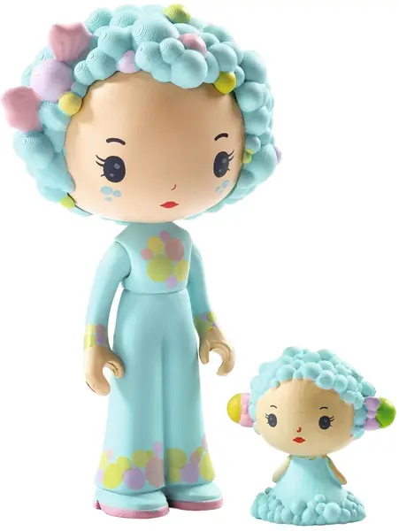 Set de figuri Djeco Tinyly - Cameră albastră a lui Blue and Bubble