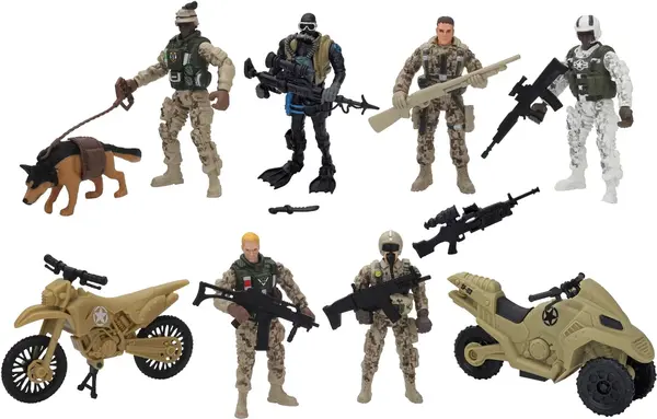 Set de figurine Chap mei Soldier Force - Patrulă, 6 piese
