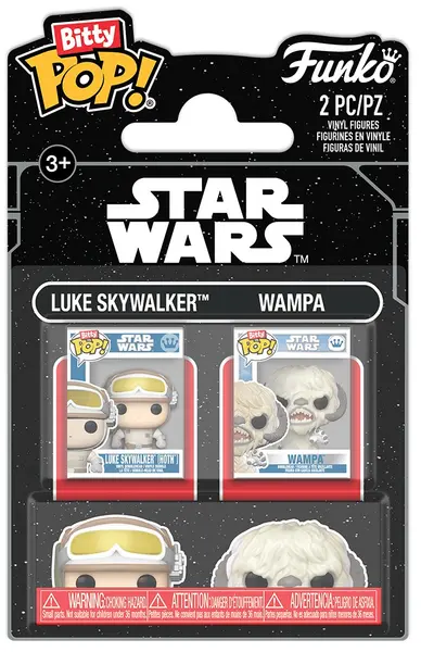 Set de figurine mini Funko Bitty POP! Movies: Star Wars - Luke Skywalker & Wampa