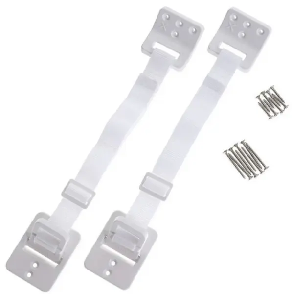 Set de fixare pentru mobilier Dreambaby - 2 bucăți, alb