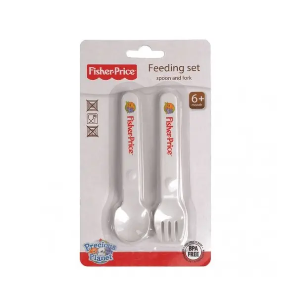 Set de hrănire din plastic Bam Bam - Fisher Price, 6+ luni