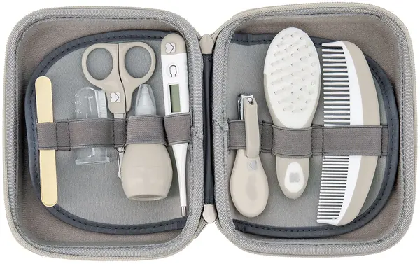 Set de igienă pentru bebeluși KikkaBoo - Beige, 8 piese