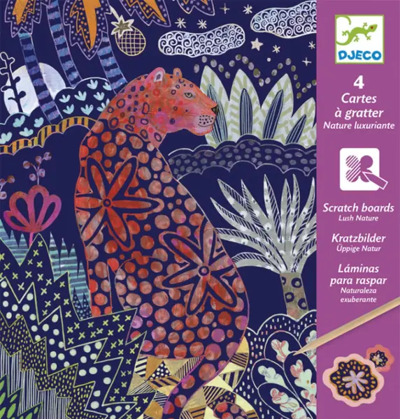 Set de imagini de zgariat Djeco - Lush Nature