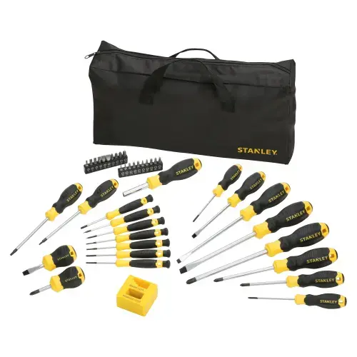 Set de insurubat 42 piese + geanta depozitare STANLEY STHT0-62113, 17 inch, pachetul este format din 42 buc, bara de vanadiu-crom: pentru soliditate si rezistenta la coroziune, maner mulat direct pe bara: intr-o legatura practic indestructibila