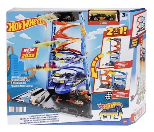 Set de joaca 2 in 1 Hot Wheels Turn de curse cu masina inclusa