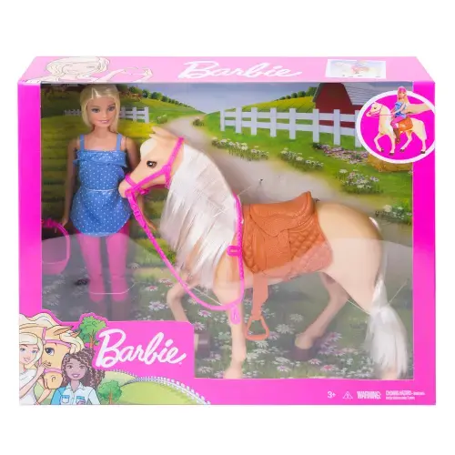 Set de joaca Barbie Papusa si cal