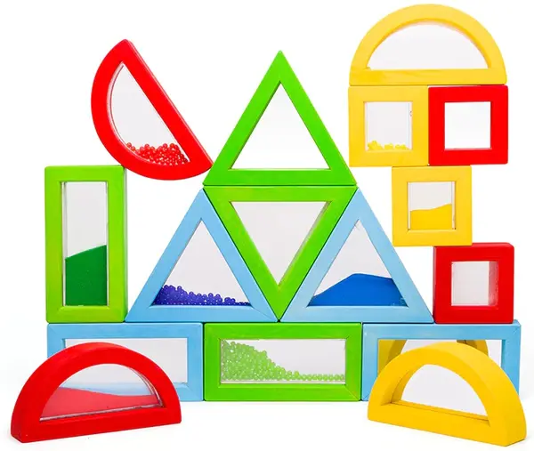 Set de joacă Bigjigs - Forme senzoriale colorate
