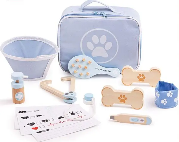 Set de joaca Bigjigs - Trusa de veterinar