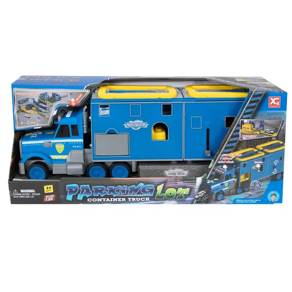 Set de joaca, camion transformabil si 5 masinute, Parking Lot
