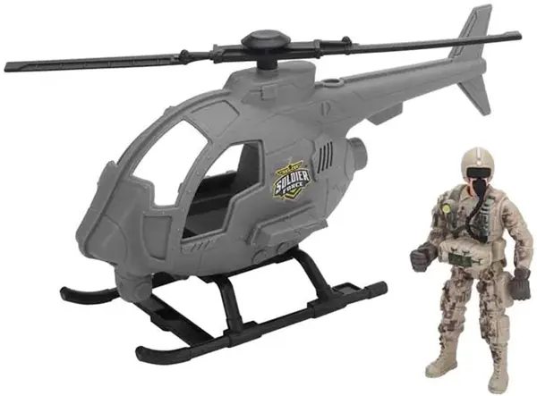 Set de joacă Chap Mei Soldier Force - Elicopter și Soldat