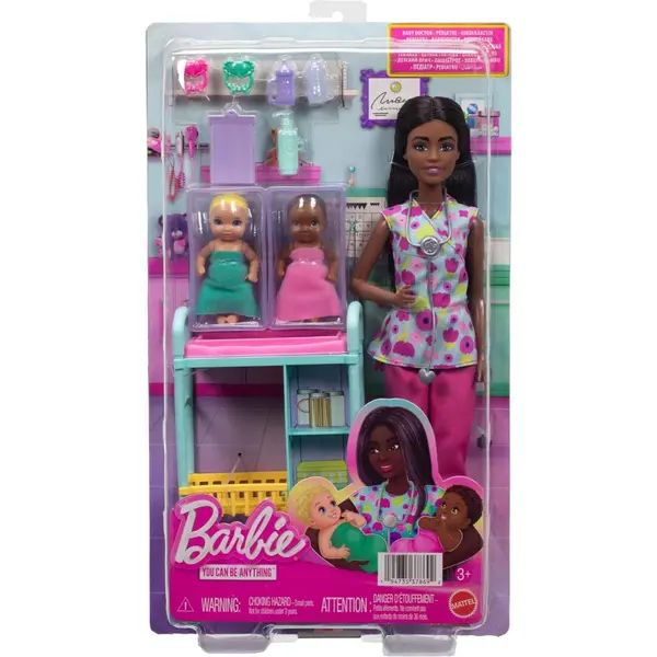 Set de joaca cu papusa, Barbie Careers, Baby Doctor, JMK13