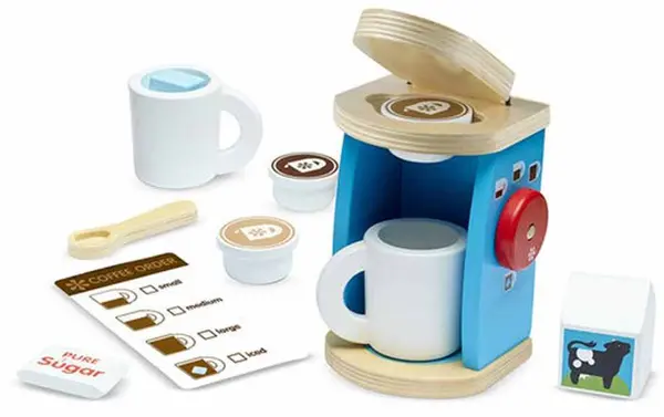 Set de joacă din lemn Melissa & Doug - Aparat de cafea